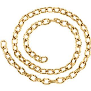 18K Yellow Gold   Bulk Link Style Chain Chain Necklaces Jewelry