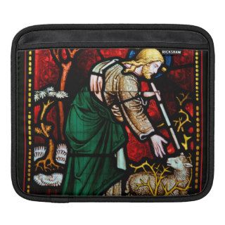 Jesus Rescues a Lamb of God Stained Glass Sleeves For iPads
