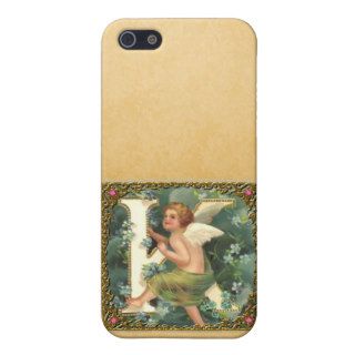 Vintage Cherub Angel Letter K iPhone 4 Case