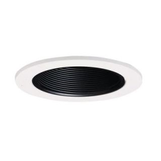 Halo 4 in. Black Metal Recessed Baffle and Trim 953P