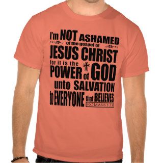 I am not ashamed of the gospel t shirts