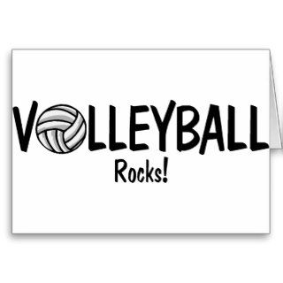 Volleyball Rocks Greeting Card