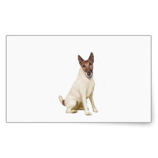 Fox Terrier (B)   Brown white Rectangular Sticker