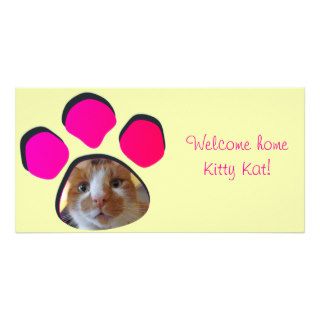welcome home Kitty Kat Customized Photo Card