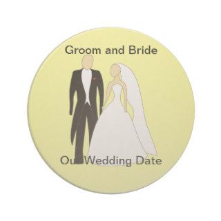 Our Wedding Date Coaster Coasters
