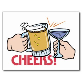 Cheers ~ Drinking Toast ~ Saying Post Card