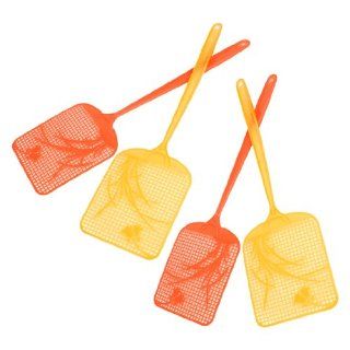 4 Pieces Yellow Orange Red Plastic Grass Printed Fly Swatter Mosquito Catcher  Home Insect Zappers  Patio, Lawn & Garden