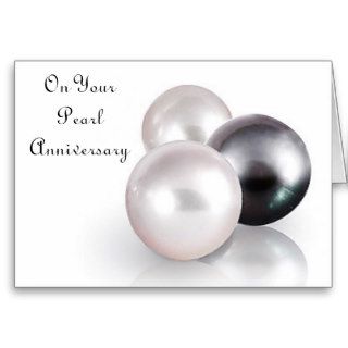 Happy 30th Wedding Anniversary Card Pearl