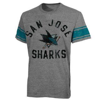NHL San Jose Sharks Bishop Tri Blend T Shirt   Ash (Small)  Sports Fan T Shirts  Sports & Outdoors