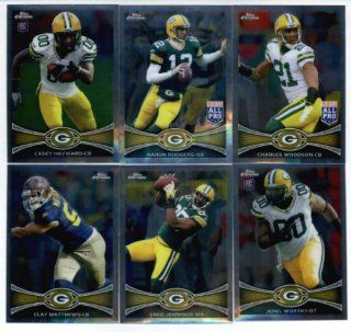 2012 Topps Chrome Football Green Bay Packers Team Set (9 Cards)  Aaron Rodgers, Clay Matthews, Greg Jennings, Jordy Nelson, JerMichael Finley, Charles Woodson, Jerel Worthy Rookie, Casey Hayward Rookie, Nick Perry Rookie Sports Collectibles