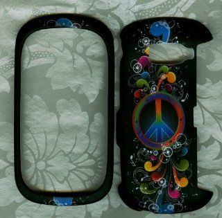 Flower Peace Rubberized case for Lg Octane VN530 Cell Phones & Accessories