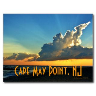 Cape May Point, NJ Sunset postcard