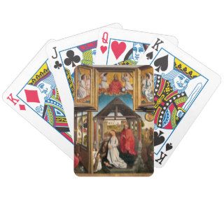Polyptych with the Nativity by Rogier van Weyden Bicycle Poker Deck