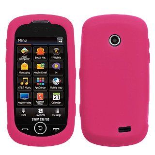 Samsung Solstice II (AT&T) Gel Skin Case   Hot Pink Cell Phones & Accessories