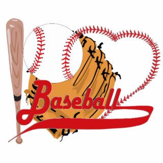 I Love Baseball   Ball, Bat, Baseball Glove Photo Cutouts