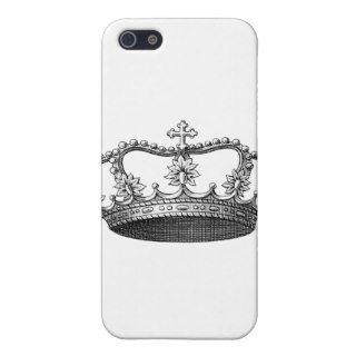 Vintage Crown Black and White iPhone 5 Cases