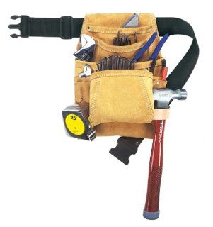 Custom LeatherCraft PK533X 10 Pocket Carpenter's Nail and Tool Bag with Web Belt    