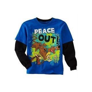 Scooby Doo & Shaggy Peace Out Boys Long Sleeve Shirt (Small) Clothing