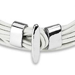 White Leather Multi cord Bracelet West Coast Jewelry Men's Bracelets