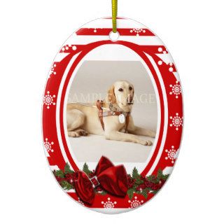 Pet memorial photo PERSONALIZE Christmas Tree Ornament