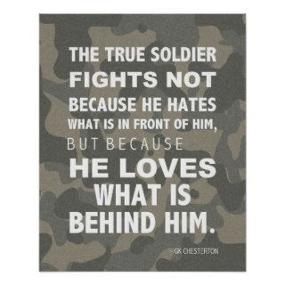Army Quotes, Military Poster, Chesterton