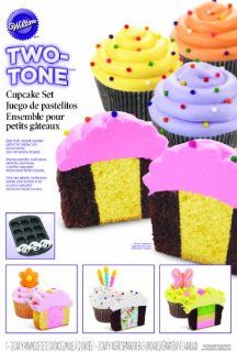 Wilton 2105 7783 Two Tone Cupcake Baking Set Bakeware Sets Kitchen & Dining