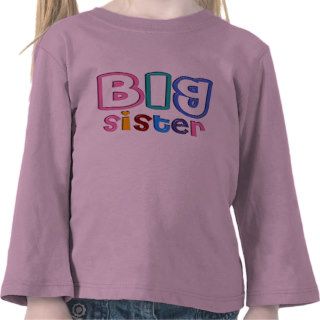 3D Effect Big Sister Design T shirt