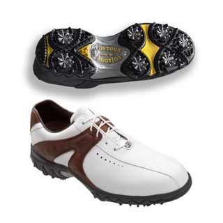 FootJoy Men's Contour White/ Brown Golf Shoes FootJoy Men's Golf Shoes