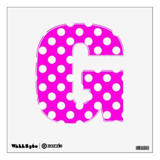 Hot Pink Polka Dot Letter G Wall Decal