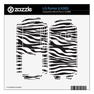 Animal Print, Zebra Stripes   Black White Skins For LG Rumor
