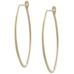 Goldfill 35 mm Oval Hoop Earrings Tressa Collection Gold Overlay Earrings