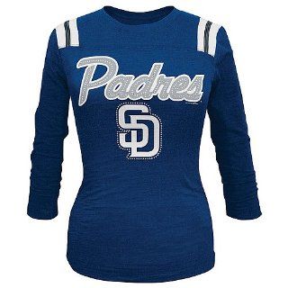 San Diego Padres Women's Slub 3/4 Sleeve T Shirt by 5th & Ocean  Sports Fan T Shirts  Sports & Outdoors