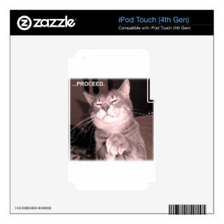 Evil cat says proceed with the master plan iPod touch 4G decal