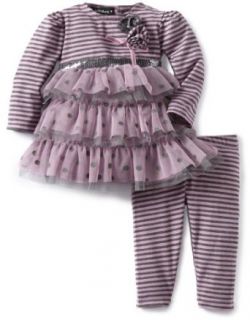 Kate Mack Baby Girls Newborn Lilac Fairy Tunic Legging, Lilac, 0 3 Months Clothing