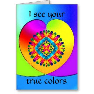 True Colors Heart Flower Card
