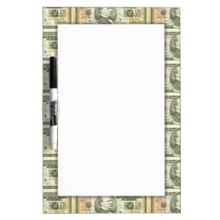 Million Dollar Bills Money Spread Background Dry Erase Whiteboards
