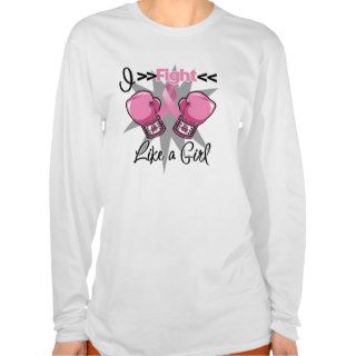 Breast Cancer I Fight Like a Girl With Gloves T Shirts