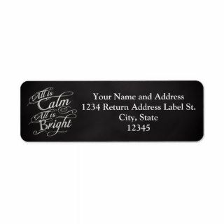 All is Calm, All is Bright Chalkboard Christmas Labels