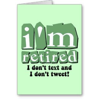 Funny text tweet retirement card