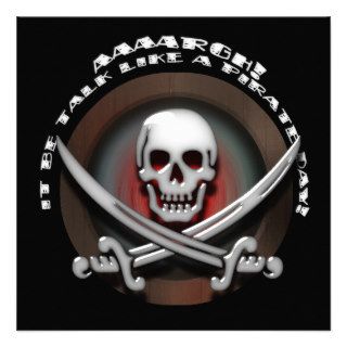 Talk Like A Pirate Day   Skull & Cross Swords Custom Announcements
