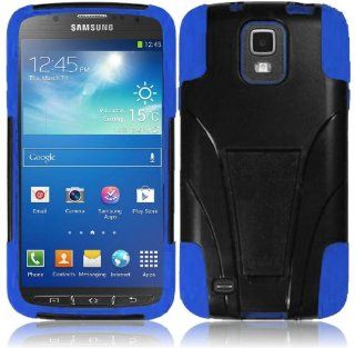For SAMSUNG GALAXY S IV 4 S4 ACTIVE i537 T STAND Impact TUFF Hybrid Blue/Black Double Layer KICKSTAND Cover Case Accessory Cell Phones & Accessories