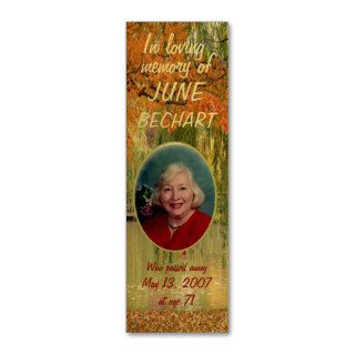Personalize In Loving Memory Photo Bookmark Business Card