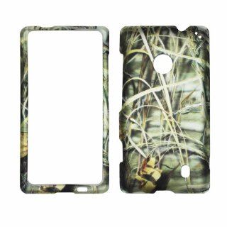 2D Camo Grass Nokia Lumia 521 Case Cover Hard Case Snap on Cases Rubberized Touch Protector Faceplates Cell Phones & Accessories