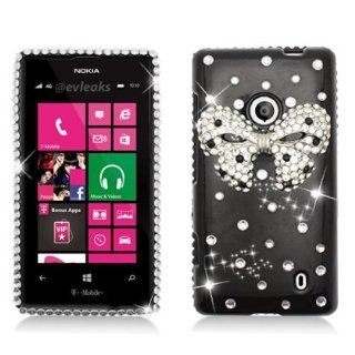 [Buy World, Inc] 3d Bow Tie for Nokia Lumia 521 (T mobile) 3d Spot Diamond, Bow Tie, White,black Cell Phones & Accessories