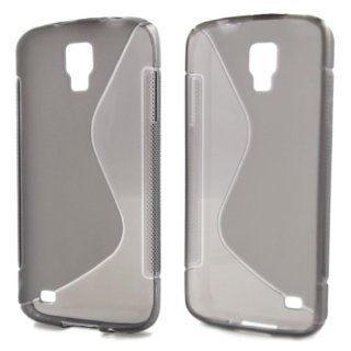 S Line Design TPU Gel Soft Case Cover for Samsung i9295 Galaxy S4 Active (Compatible with AT&T S4 Active SGH I537 / And all International S4 Active Models) Gray + 1 Gift Cell Phones & Accessories