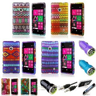 NEW YEAR  Bargain 2014 deal Colors Hard Rubber Case Cover+Charger+Audio Cable+Mount For Nokia Lumia 521 PlEASE CHOOSE 1 COLOR Cell Phones & Accessories