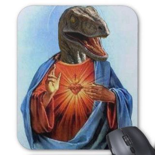 Raptor Jesus Mousepad