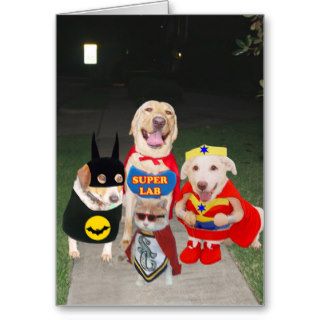 Funny Dogs Halloween Greeting Cards