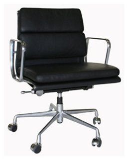 Modern High Quality Black Full Leather Adjustable Office Chair   Desk Chairs