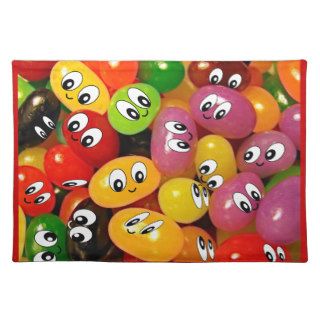Cute Jelly Bean Smileys Place Mat